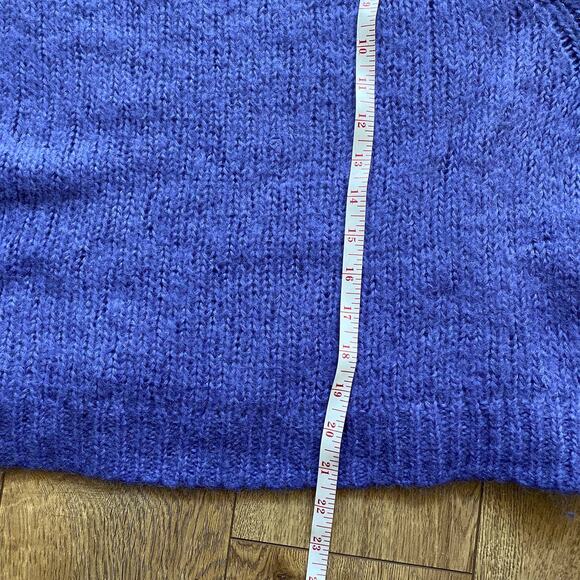 Zara Sweater Boat Neck Purple Lilac Balloon Sleeve S - Picture 7 of 7